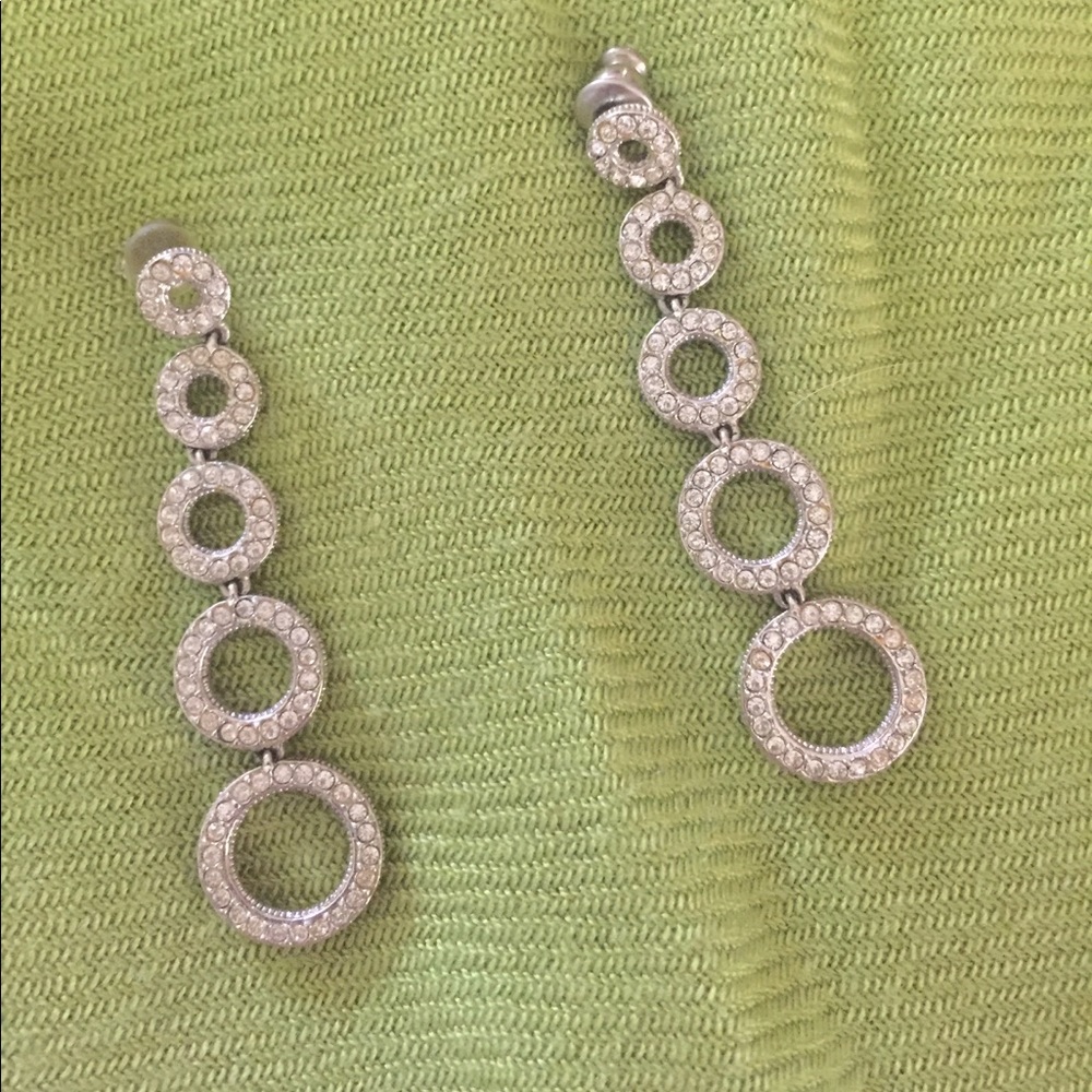 Nadri Cubic Zirconia Drop Circles Earrings